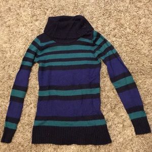Striped turtleneck